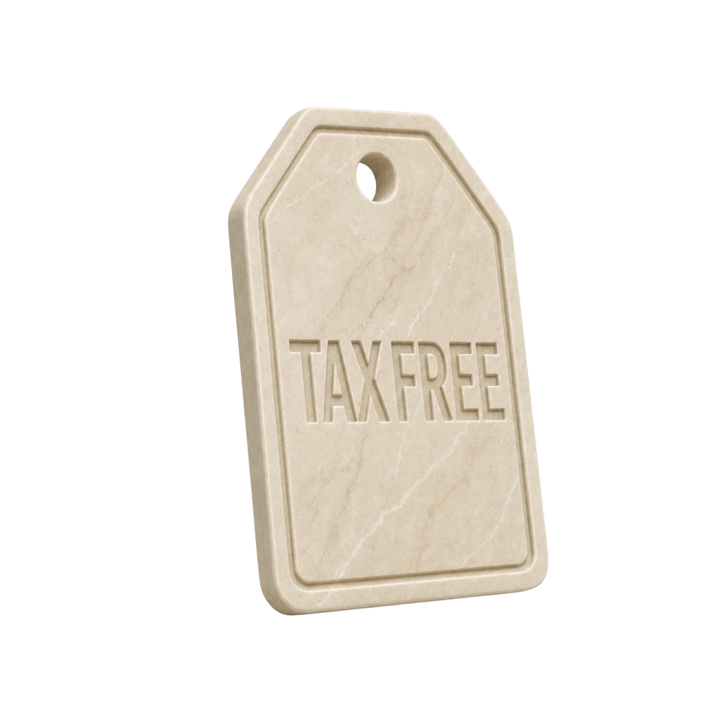 Tax-Free-Etikett